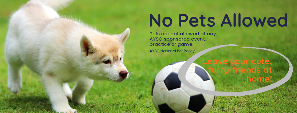 AYSO No Pet Policy